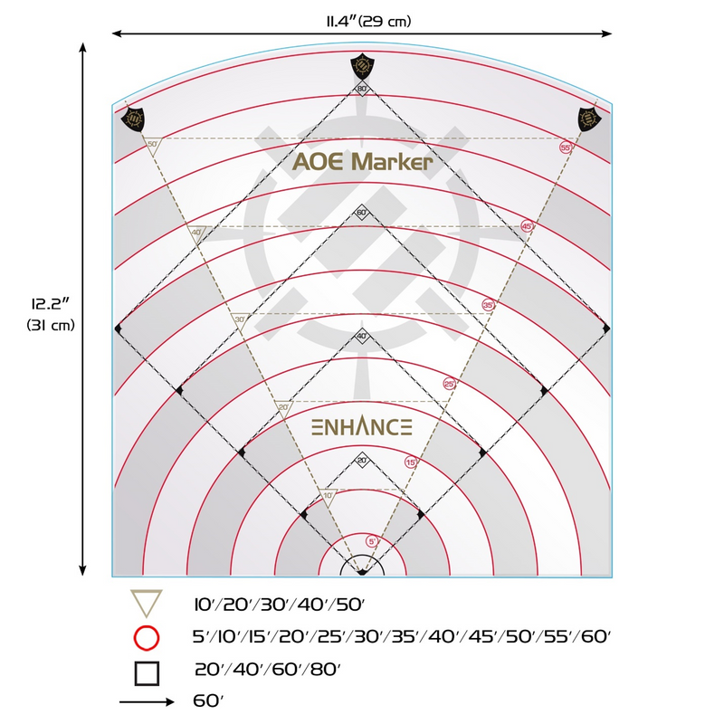 AP Enhance Tabletop AOE Cone Marker 60ft
