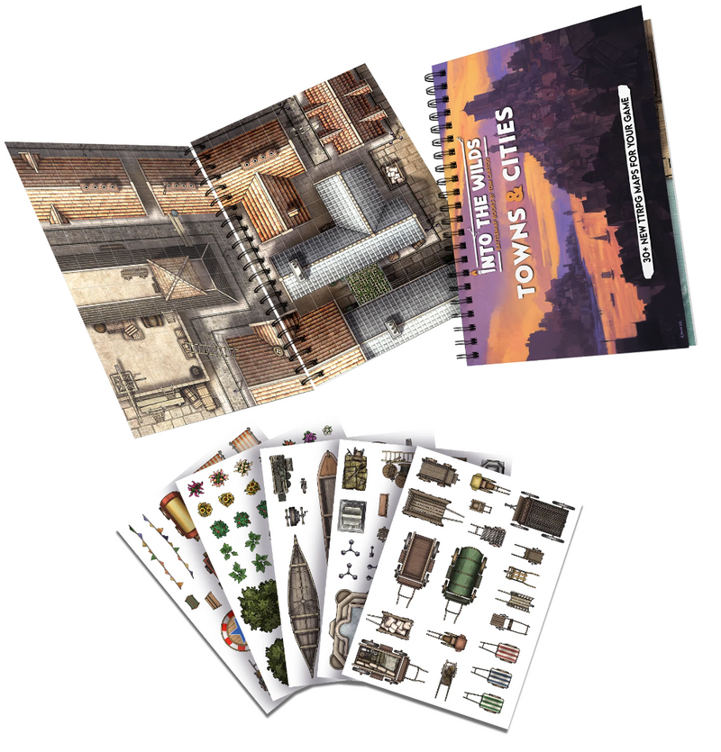 Into the Wilds Battlemap Books: Towns and Cities