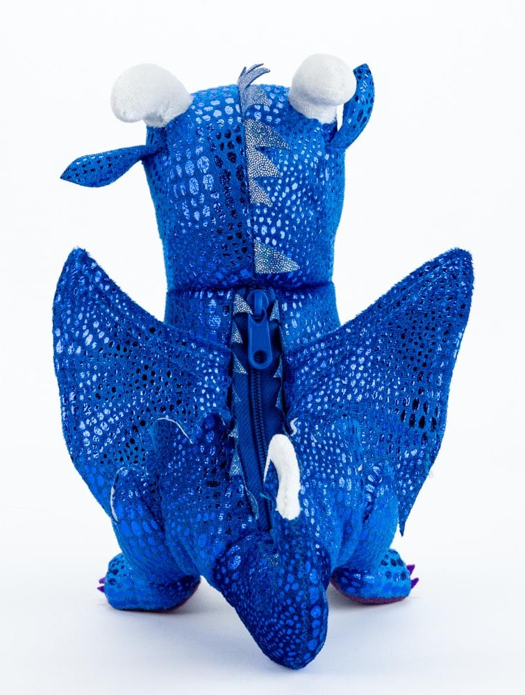 Peluche Sac à Dés Dragon Bleu