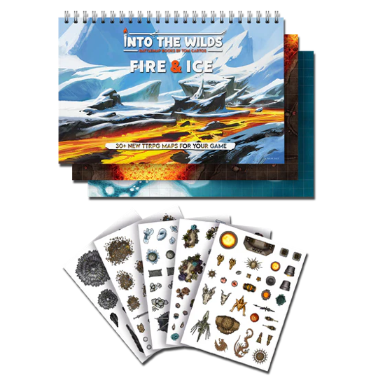 Into the Wilds Extraplanar Battlemap Books: Fire & Ice