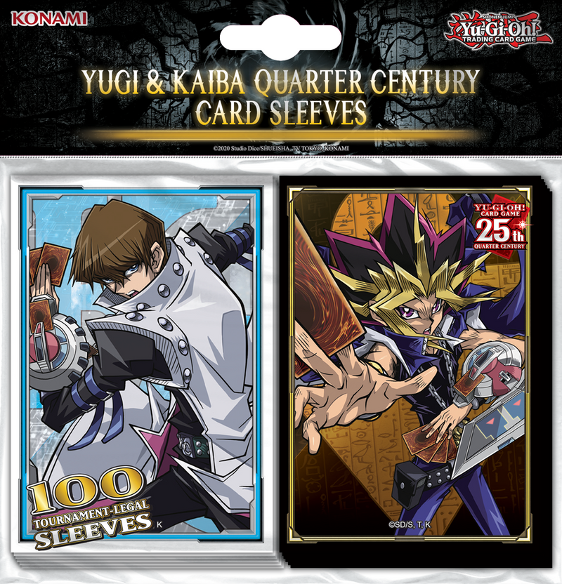 POCHETTES DE CARTES DU QUART DE SIÈCLE DE YGO YUGI/KAIBA (100CT)