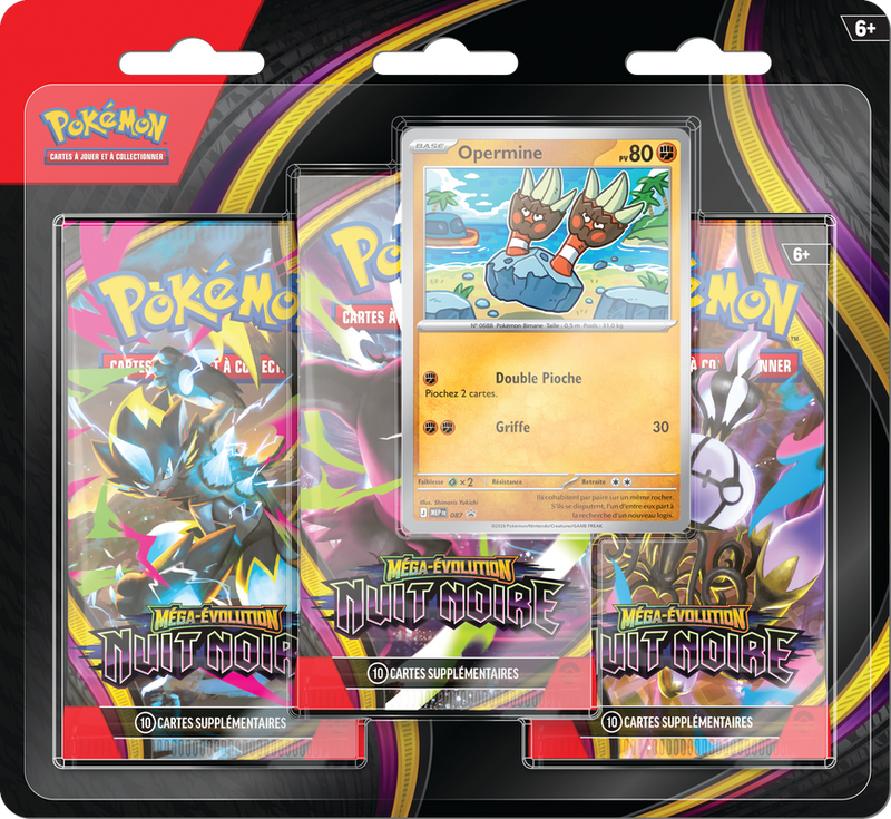 Pokemon ME5 Nuit Noire 3 Pack Blister Opermine (FR)