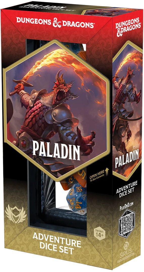 DND Adventure Dice Paladin Orange/Blue