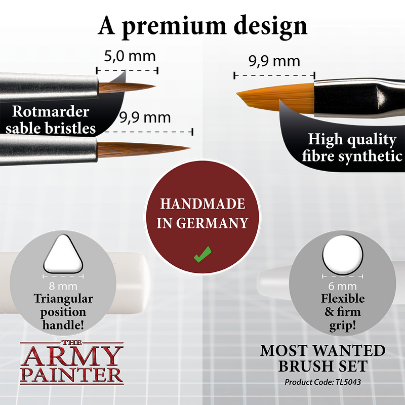 Army Painter - Wargamers Most Wanted Brushes
