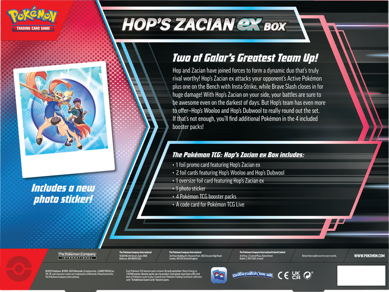 Pokemon Hop's Zacian Ex Box