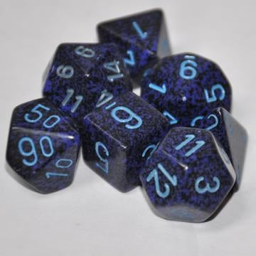 Elemental 7-Dice Set Cobalt Plug Tube
