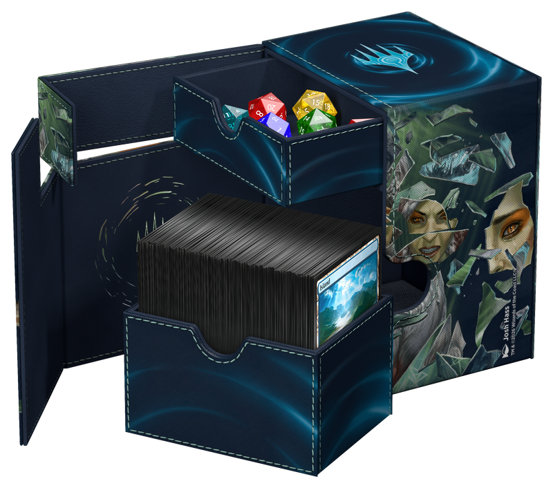 UG Flip n Tray Deck Case Xenoskin 133+ MTG Reality Fracture - Way of the Mind Sculptor /Way of the Paradox