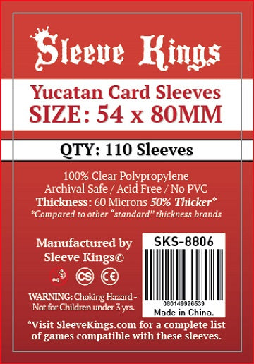 SK Standard Yucatan Sleeves 54mm x 80mm 110ct
