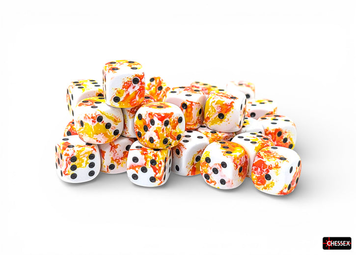 Chessex: Brush 36D6 Sunrise/Black 12mm