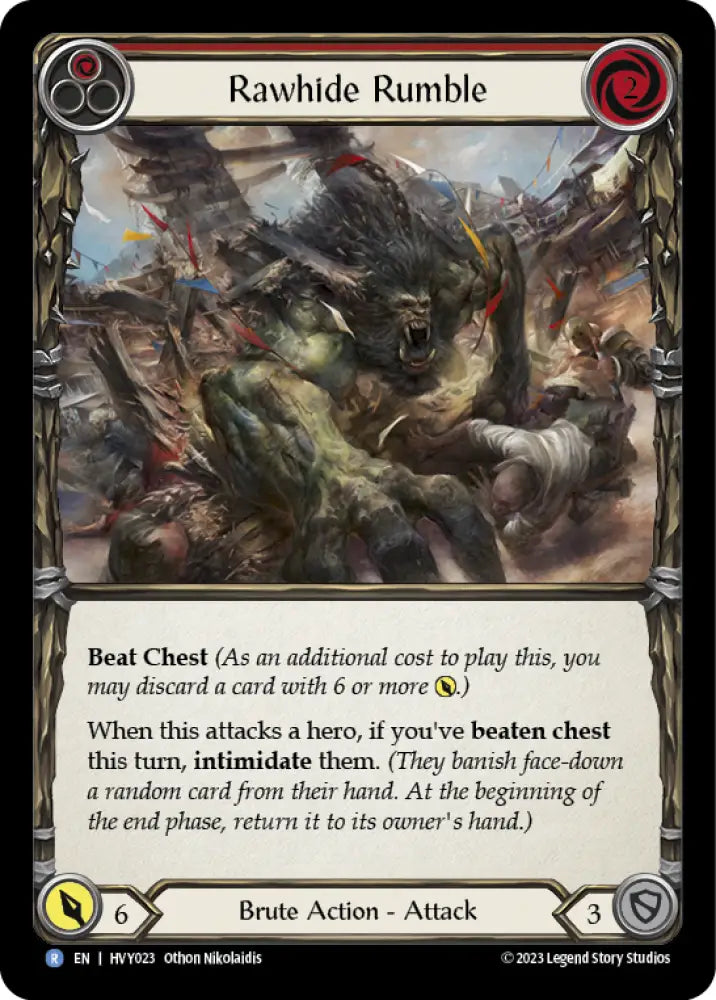 Rawhide Rumble (Red) [Heavy Hitters] - Flesh And Blood Single