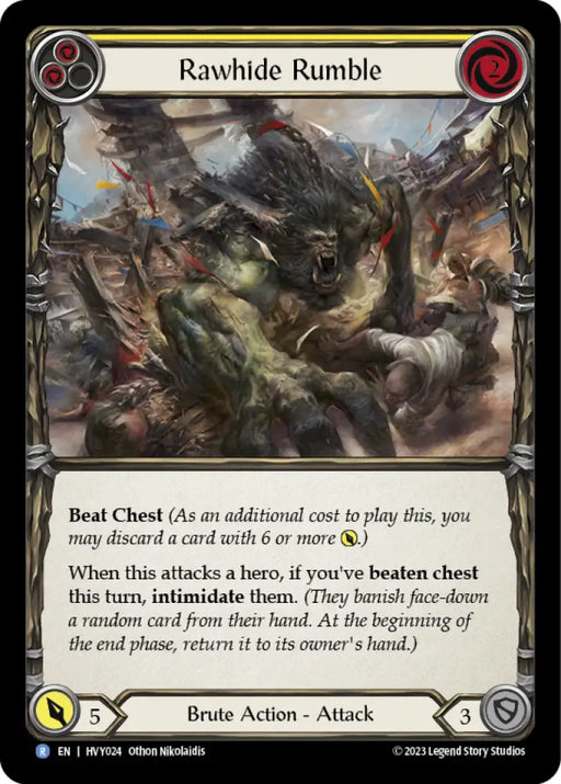 Rawhide Rumble (Yellow) [Heavy Hitters] - Flesh And Blood Single