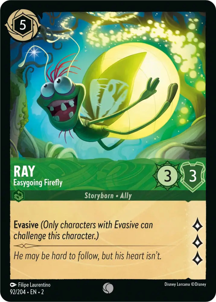 Ray - Easygoing Firefly (92/204) [Rise of the Floodborn] - Lorcana Single