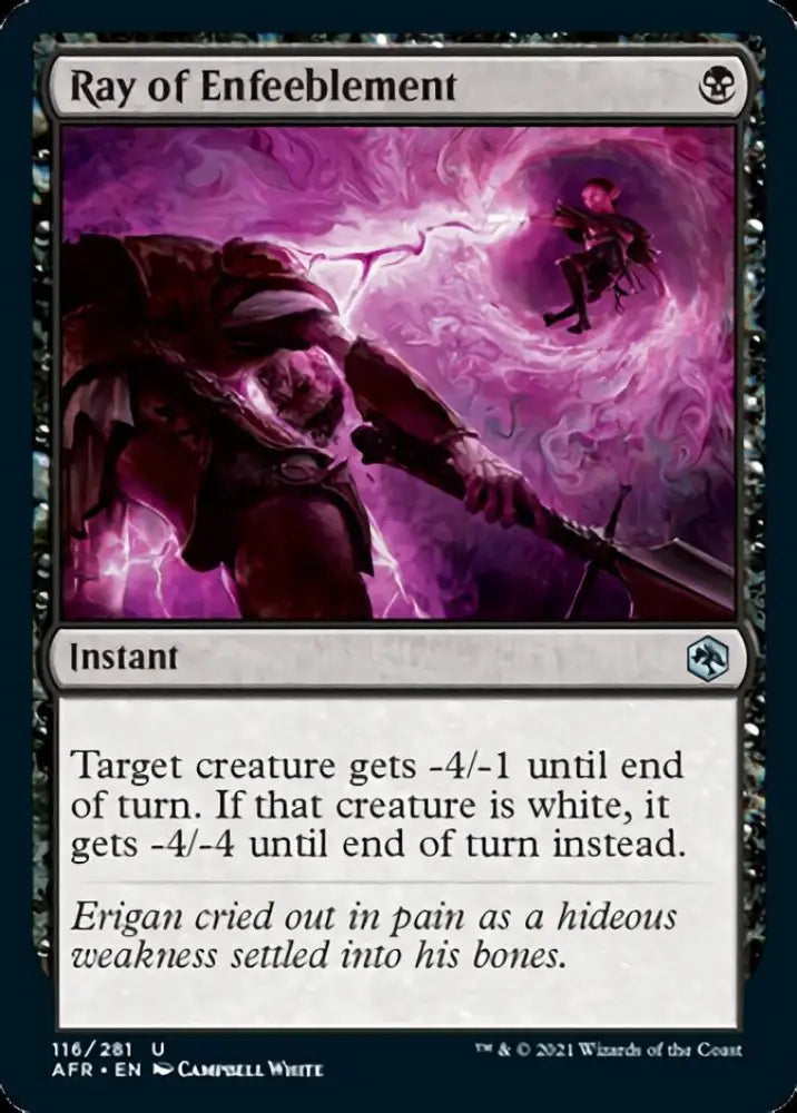 Ray of Enfeeblement [Dungeons & Dragons: Adventures in the Forgotten Realms] - MTG Single
