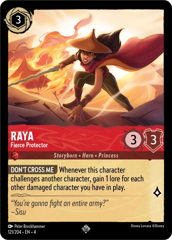 Raya - Fierce Protector (121/204) [Ursula’s Return] - Lorcana Single