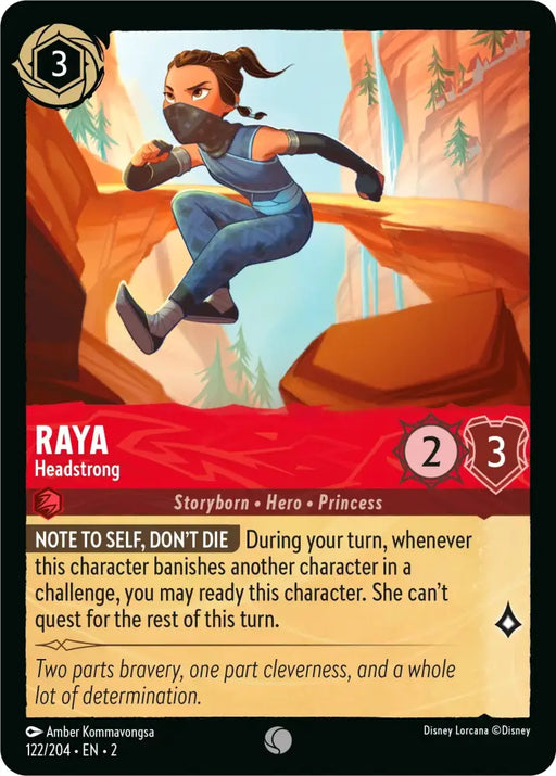 Raya - Headstrong (122/204) [Rise of the Floodborn] - Lorcana Single