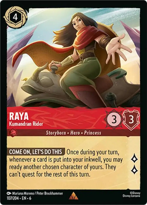 Raya - Kumandran Rider (107/204) [Azurite Sea] - Lorcana Single