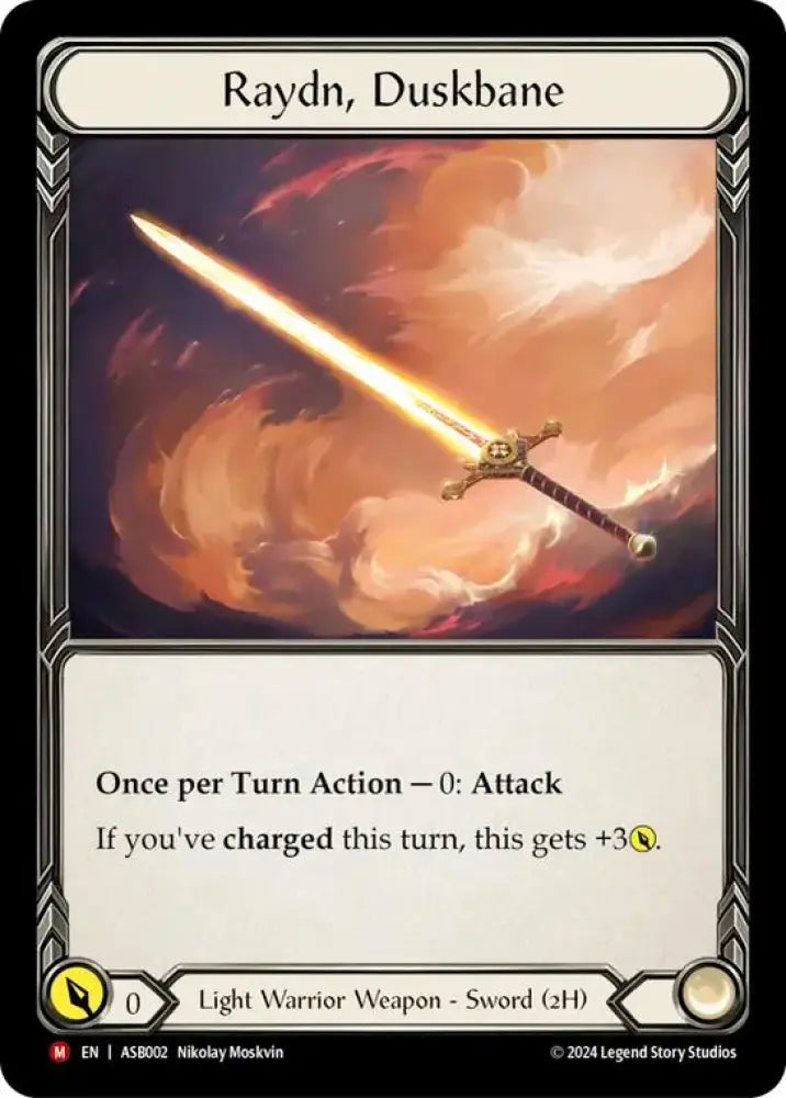 Raydn Duskbane [ASB002] (Armory Deck: Boltyn) - Flesh And Blood Single