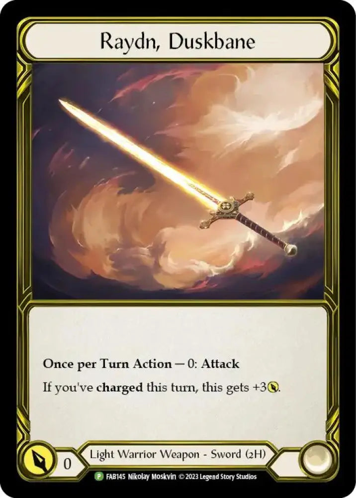 Raydn Duskbane (Golden) [FAB145] (Promo) Cold Foil - Flesh And Blood Single