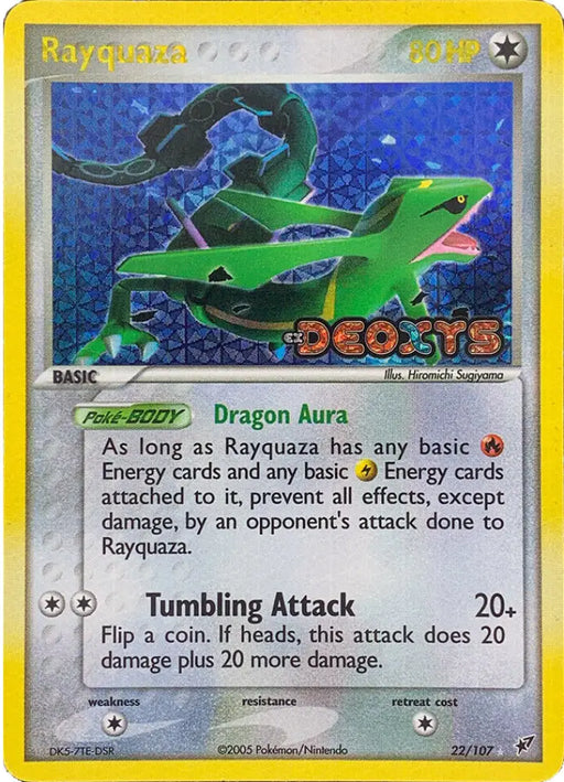 Rayquaza (22/107) (Stamped) [EX: Deoxys] - Pokemon Single