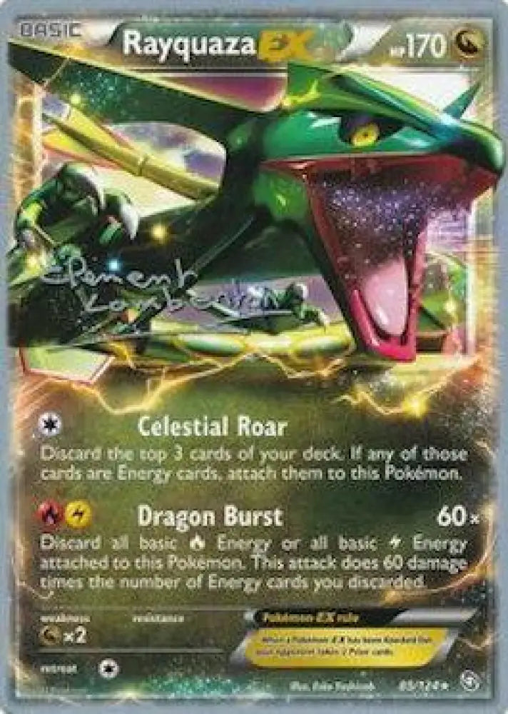 Rayquaza EX (85/124) (Anguille Sous Roche - Clement Lamberton) [World Championships 2013] - Pokemon Single