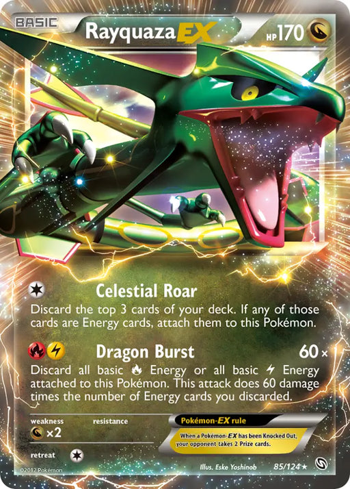 Rayquaza EX (85/124) [Black & White: Dragons Exalted] - Pokemon Single