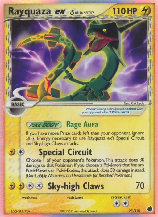 Rayquaza ex (97/101) (Delta Species) [EX: Dragon Frontiers] - Pokemon Single