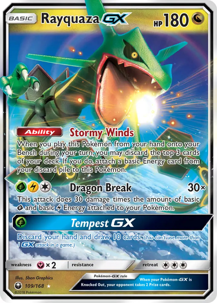 Rayquaza GX (109/168) [Sun & Moon: Celestial Storm] - Pokemon Single