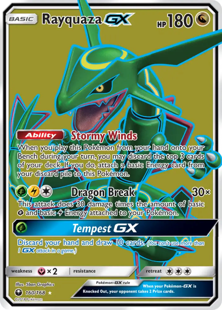 Rayquaza GX (160/168) [Sun & Moon: Celestial Storm] - Pokemon Single