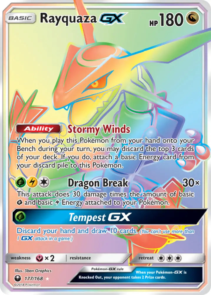 Rayquaza GX (177/168) [Sun & Moon: Celestial Storm] - Pokemon Single
