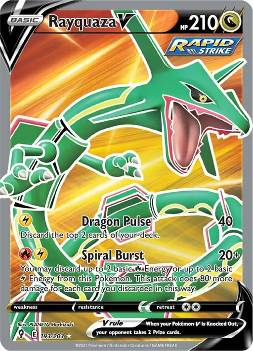 Rayquaza V (193/203) [Sword & Shield: Evolving Skies] - Pokemon Single