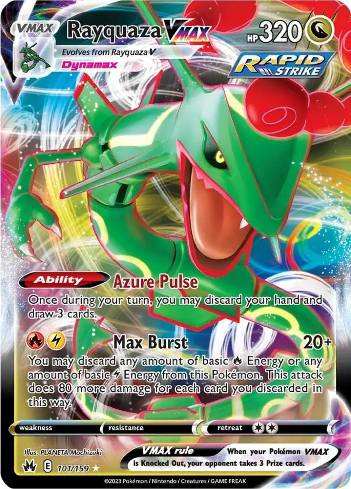 Rayquaza VMAX (101/159) (101) [Sword & Shield: Crown Zenith] - Pokemon Single