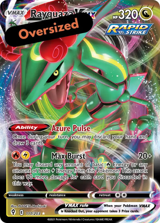 Rayquaza VMAX (111/203) (Jumbo Card) [Sword & Shield: Evolving Skies] - Pokemon Single