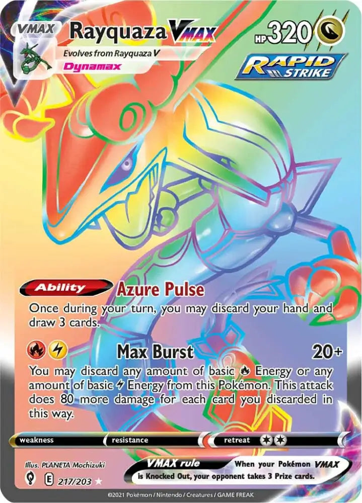 Rayquaza VMAX (217/203) [Sword & Shield: Evolving Skies] - Pokemon Single