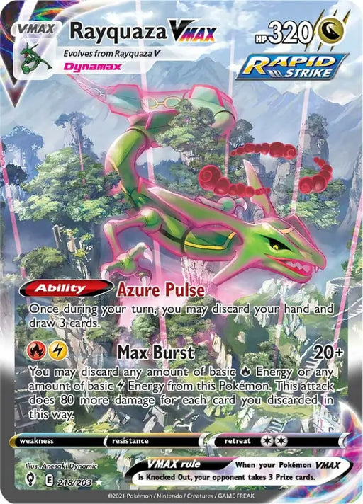 Rayquaza VMAX (218/203) [Sword & Shield: Evolving Skies] - Pokemon Single