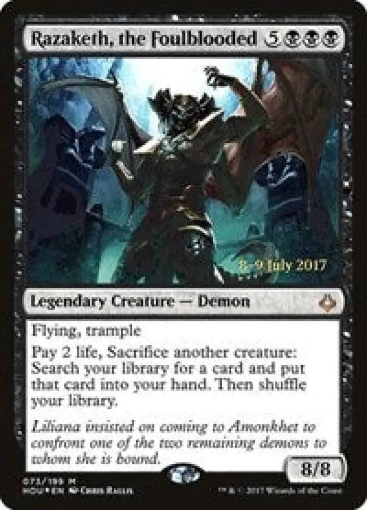 Razaketh, the Foulblooded (73) [Prerelease Cards]