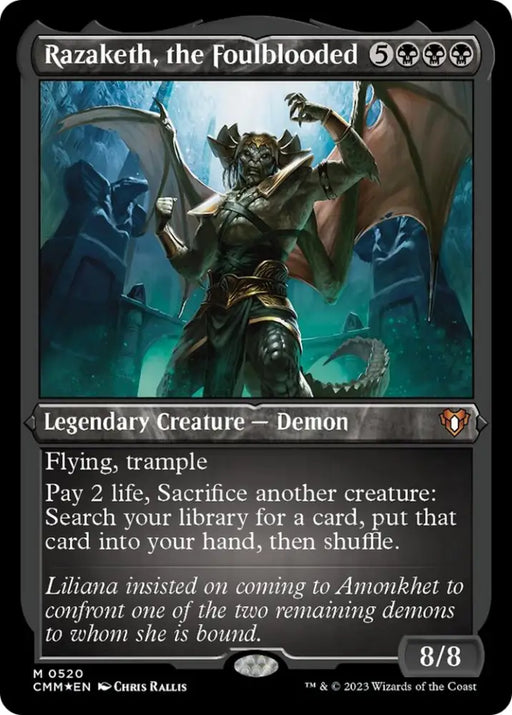 Razaketh the Foulblooded (Foil Etched) [Commander Masters] - MTG Single