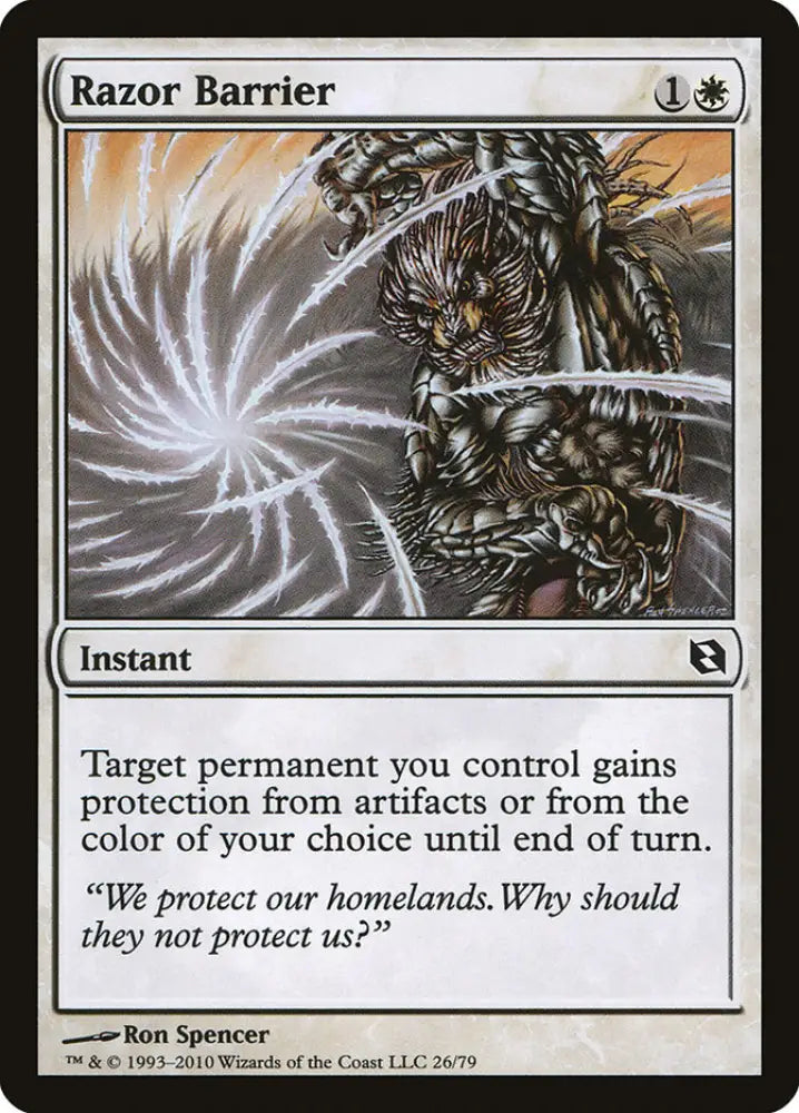Razor Barrier [Duel Decks: Elspeth vs. Tezzeret] - MTG Single