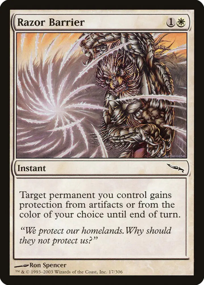 Razor Barrier [Mirrodin] - MTG Single
