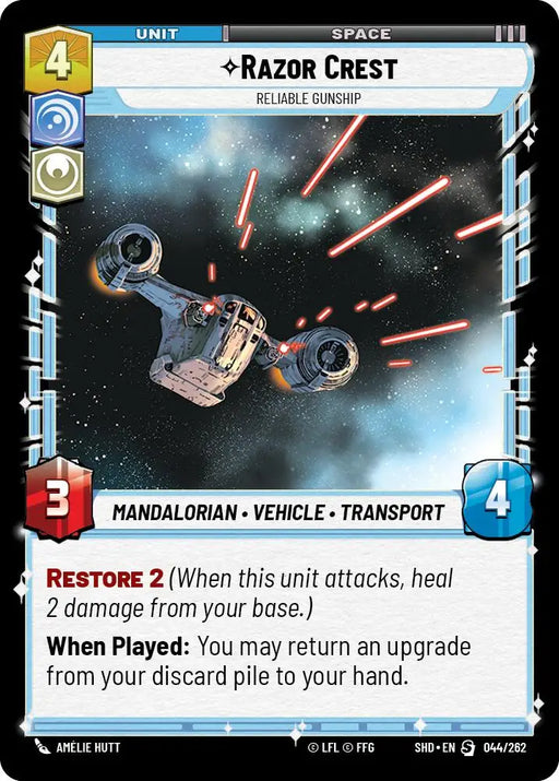 Razor Crest - Reliable Gunship (044/262) [Shadows of the Galaxy] - Star Wars: Unlimited Single