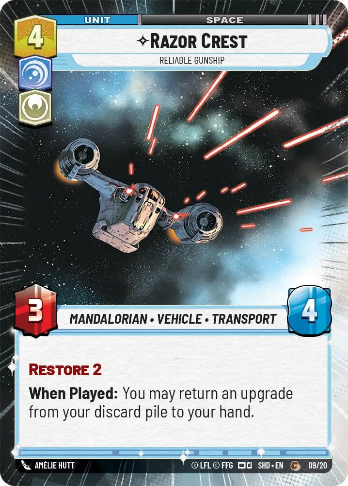 Razor Crest - Reliable Gunship (Hyperspace) (09/20) [Shadows of the Galaxy: Weekly Play] - Star Wars: Unlimited Single