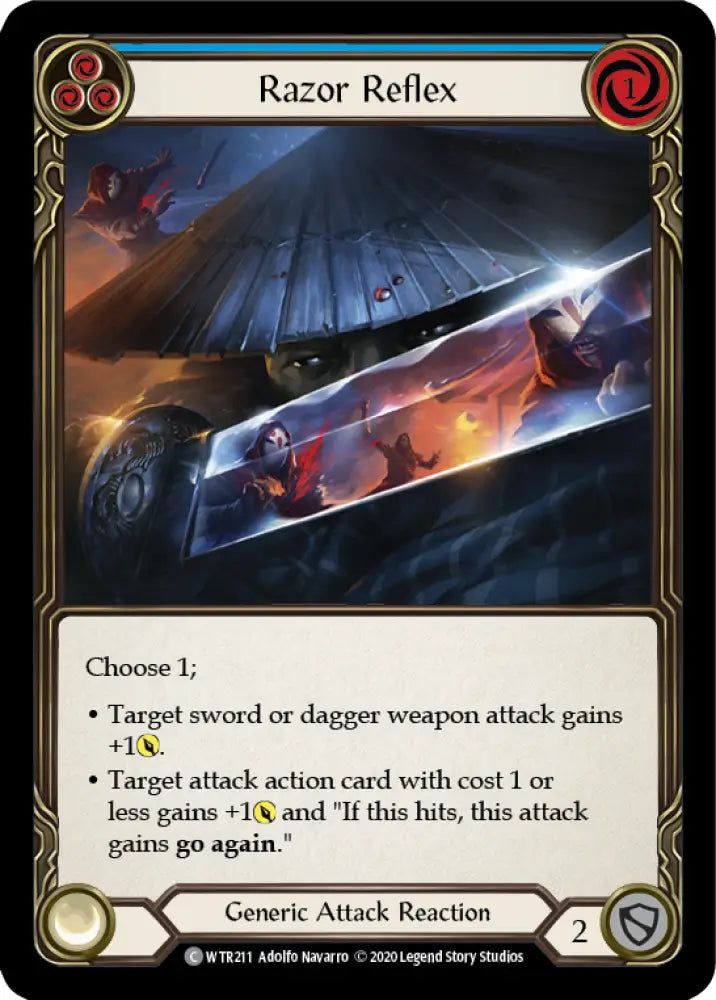 Razor Reflex (Blue) [Welcome to Rathe Unlimited] Unlimited Rainbow Foil - Flesh And Blood Single