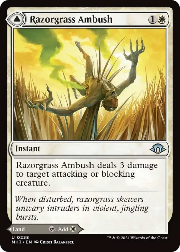 Razorgrass Ambush // Razorgrass Field [Modern Horizons 3] - MTG Single