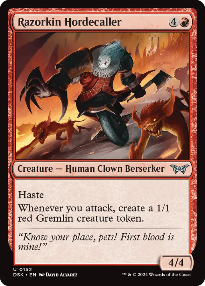 Razorkin Hordecaller [Duskmourn: House of Horror] - MTG Single