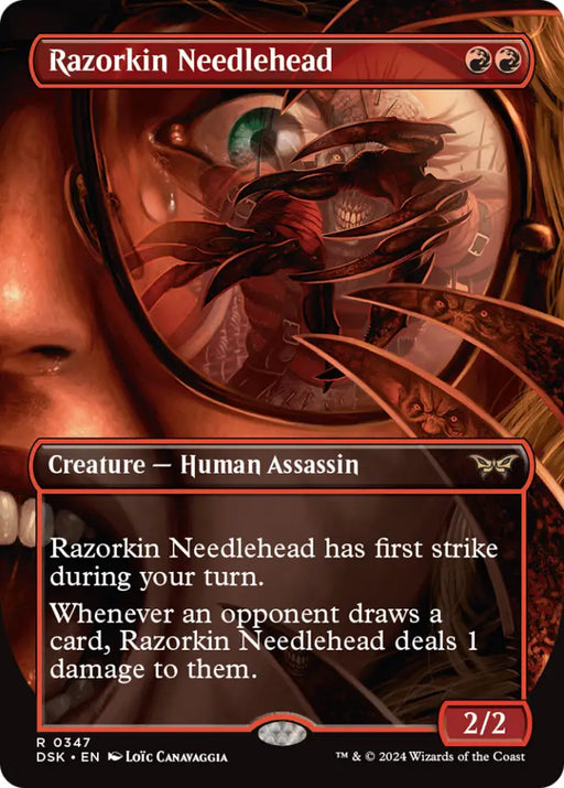 Razorkin Needlehead (Borderless) [Duskmourn: House of Horror] - MTG Single