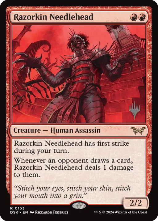 Razorkin Needlehead (Promo Pack) [Duskmourn: House of Horror Promos] - MTG Single