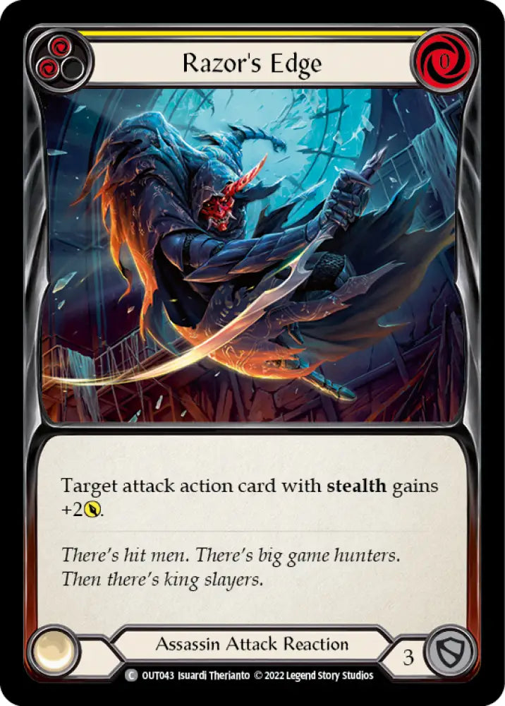 Razor’s Edge (Yellow) [Outsiders] Rainbow Foil - Flesh And Blood Single
