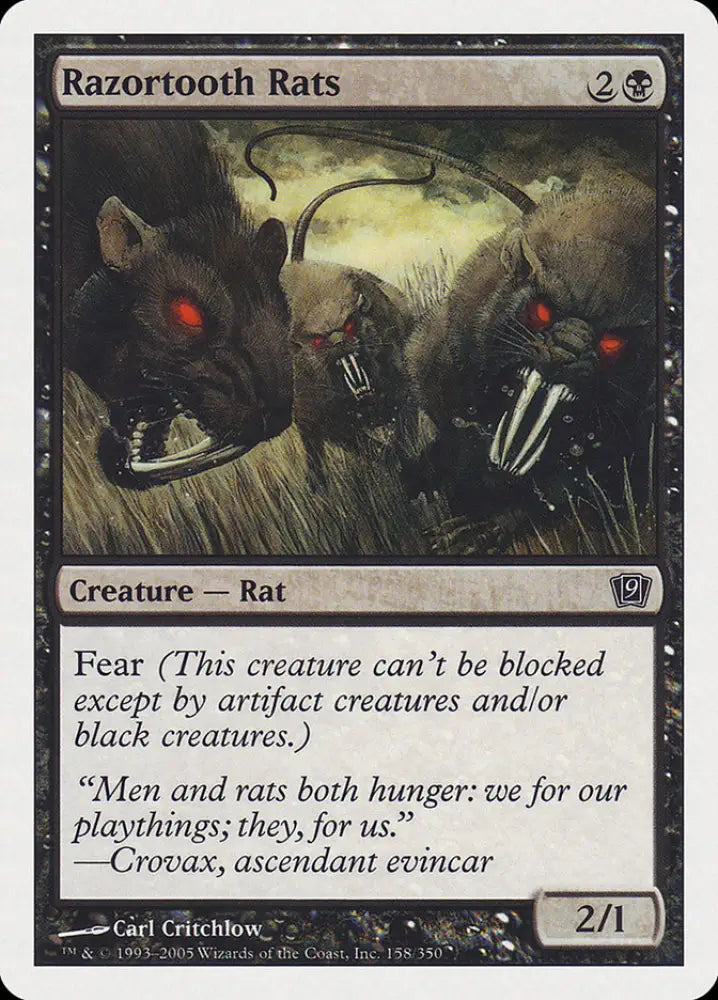 Razortooth Rats [Ninth Edition] - MTG Single