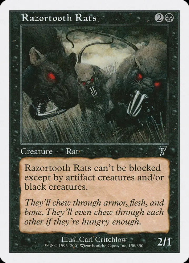 Razortooth Rats [Seventh Edition] - MTG Single