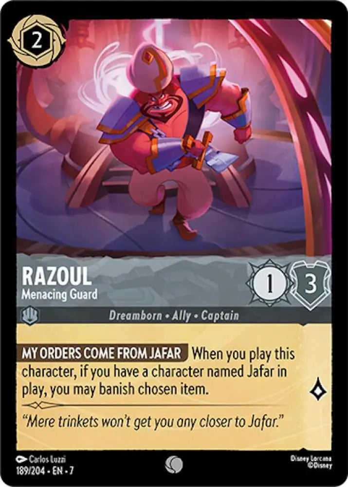 Razoul - Menacing Guard (189/204) [Archazia’s Island] - Lorcana Single