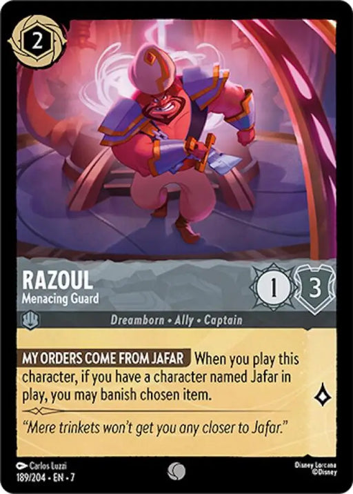 Razoul - Menacing Guard (189/204) [Archazia’s Island] - Lorcana Single